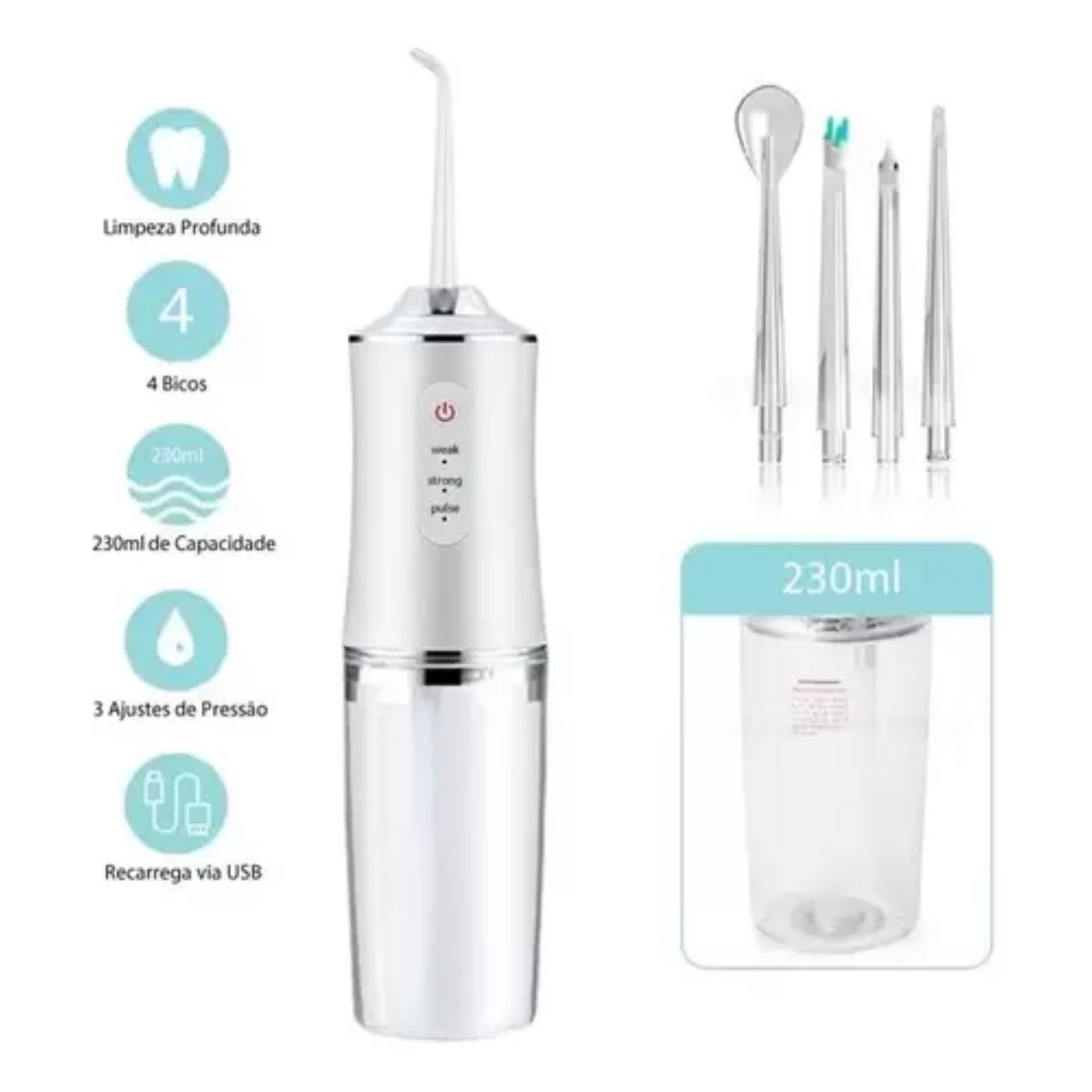 Limpiador Dental Electrico Irrigador anti caries limpieza total