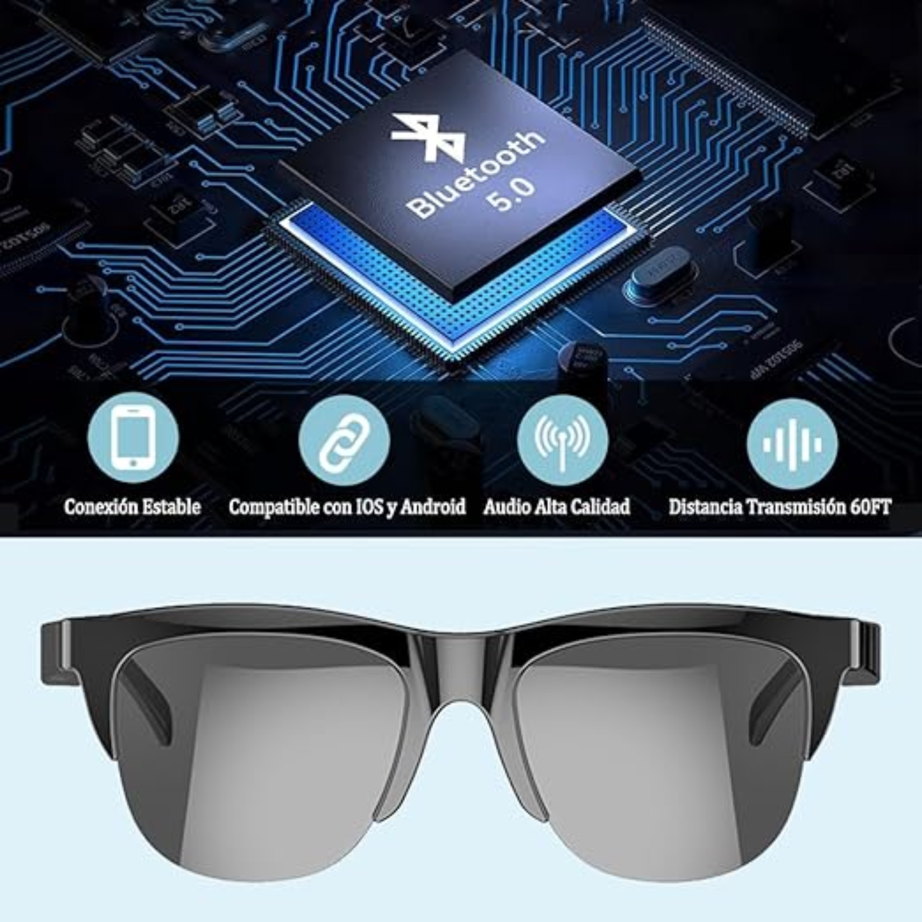 Gafas Inteligentes Bluetooth Microfono